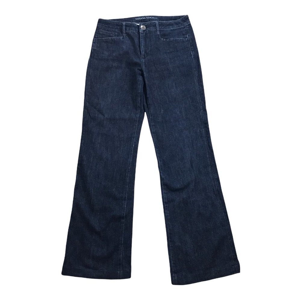Banana Republic Womens Bootcut Mid-Rise Dark Wash Jeans Size 6 28x29"